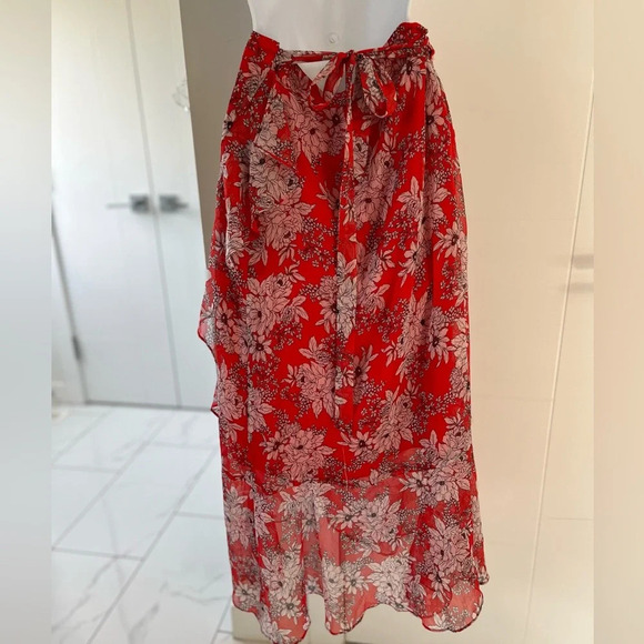 Vince Camuto/ Maxi skirt/ Wrap/ Floral/ Lining/ Size US 10 - Picture 7 of 14